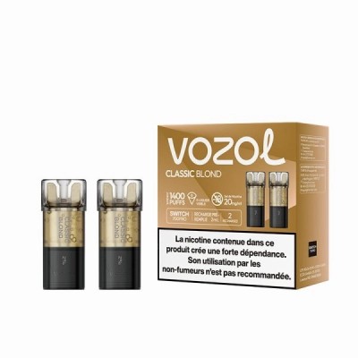 VOZOL Switch Pro 0mg 2ml (2pcs)  Cartouche Pré-remplie